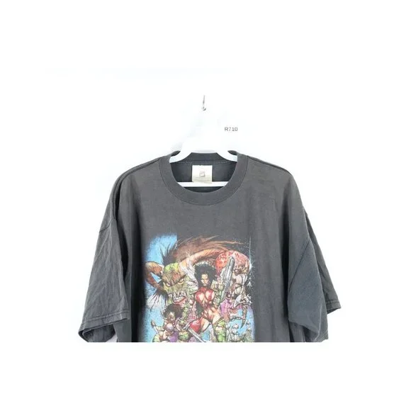 Vintage 90s Winterland Mens XL Faded Heavy Metal 2000 Movie Comic T-Shirt Black
